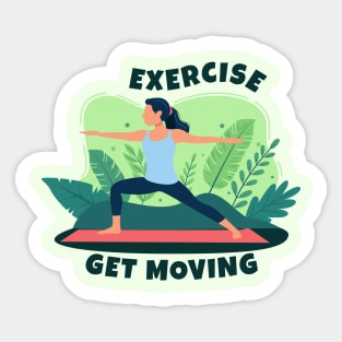 Exercise and Get Moving Sticker